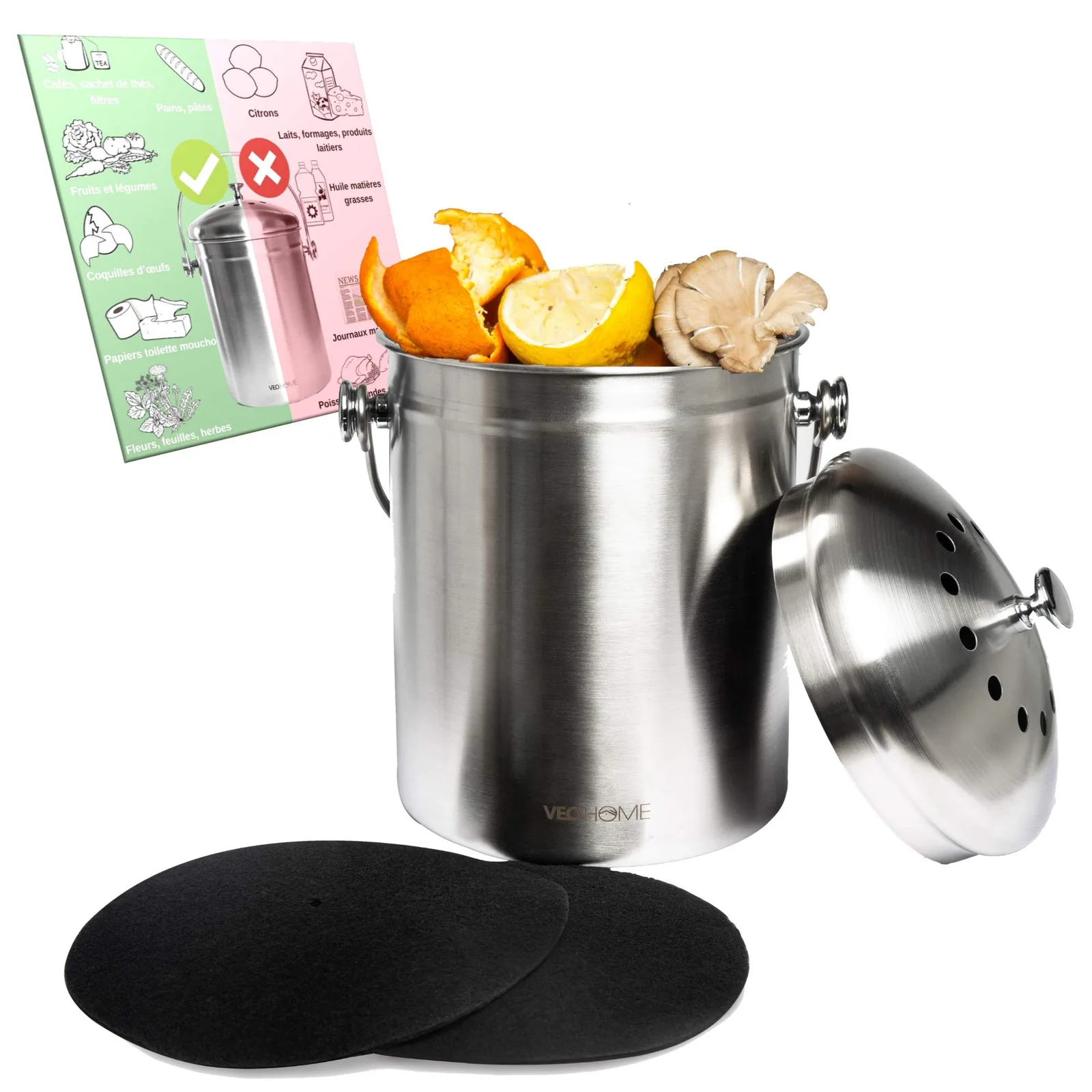 VeoHome Poubelle à Compost