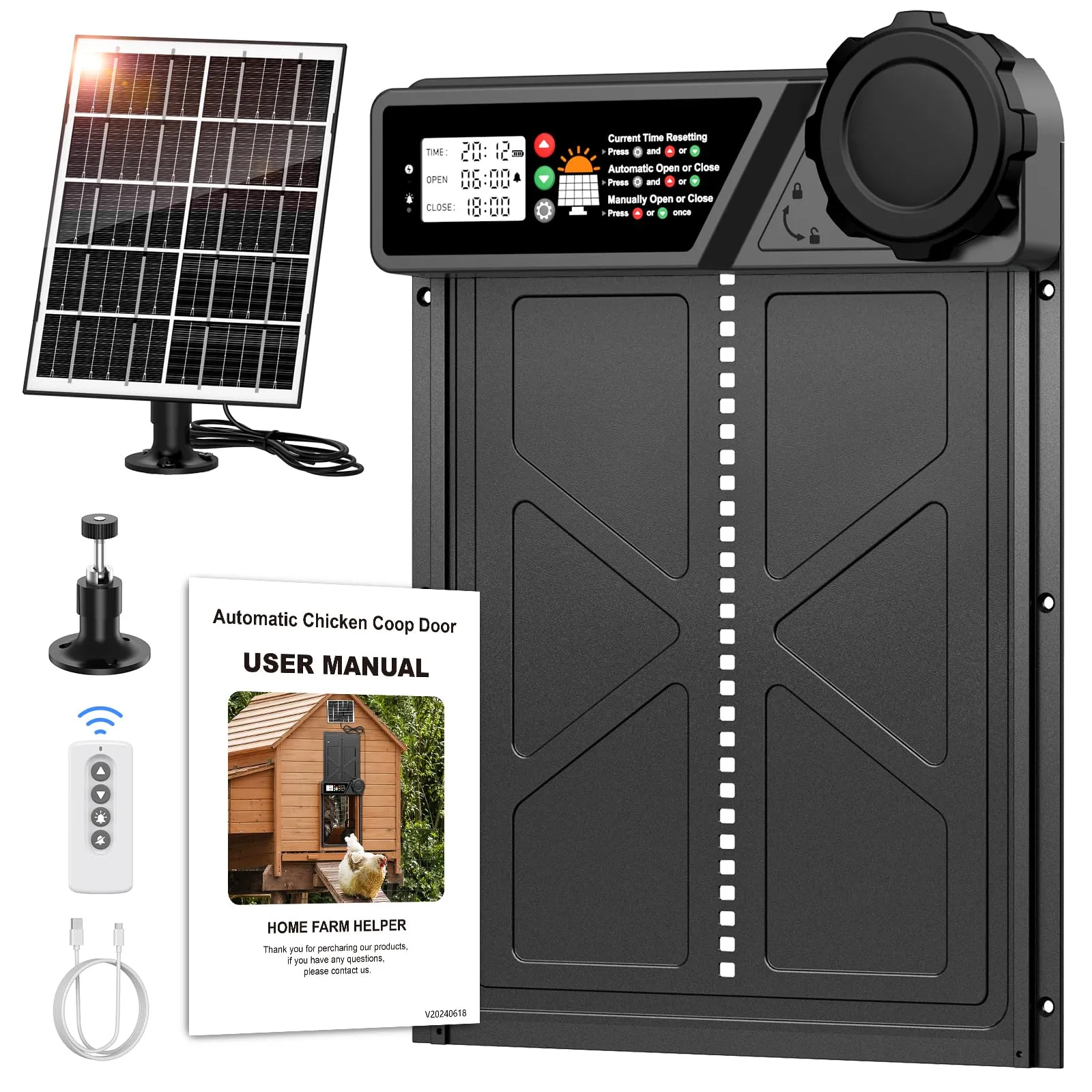 Porte Poulailler Automatique Solaire